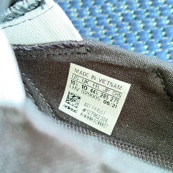 Adidas Court Rallye Slip-On Shoes Black Canvas Trefoil Men's 10.5 - Pre-owned - Picture 10 of 10